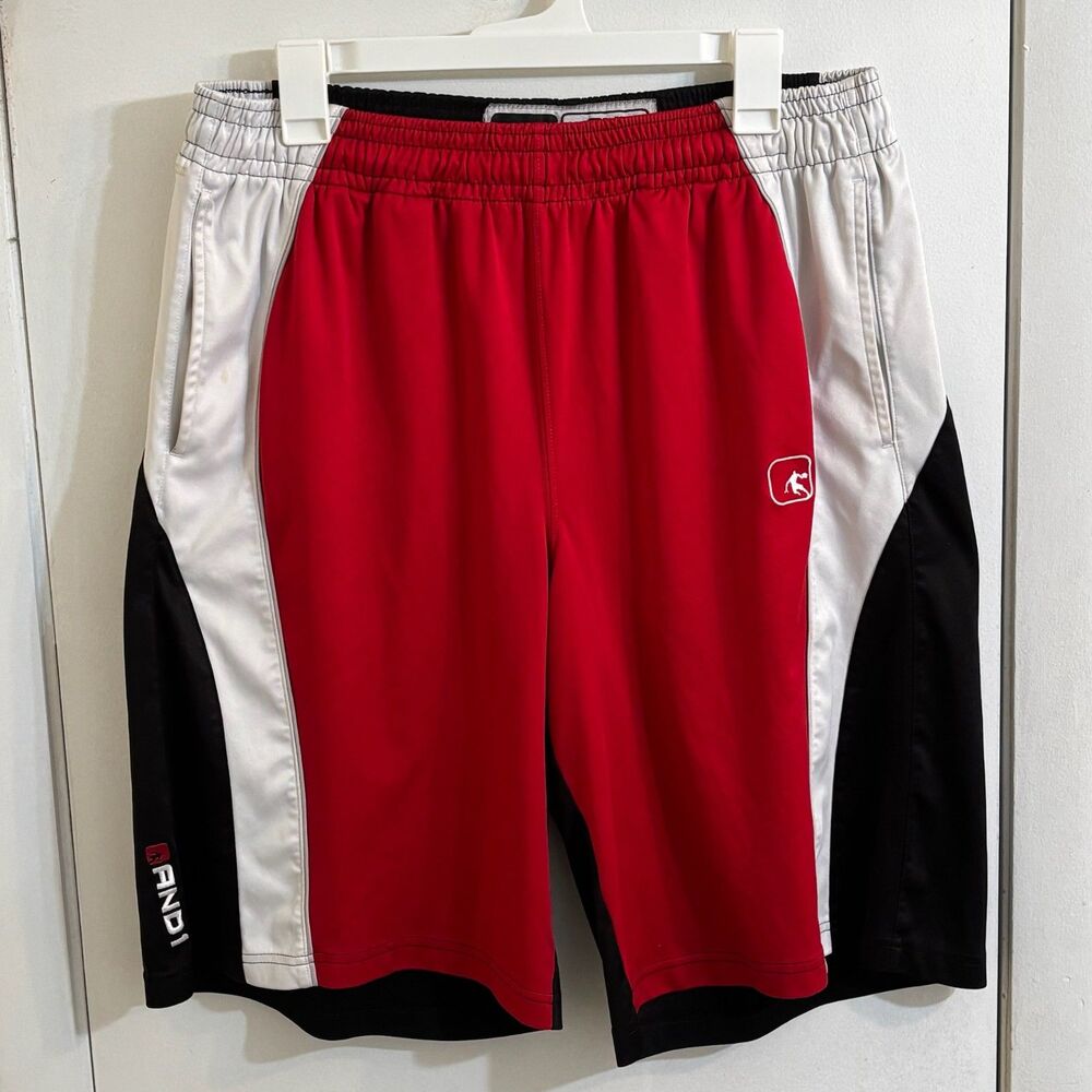 Men's And1 Basketball Shorts Medium Red